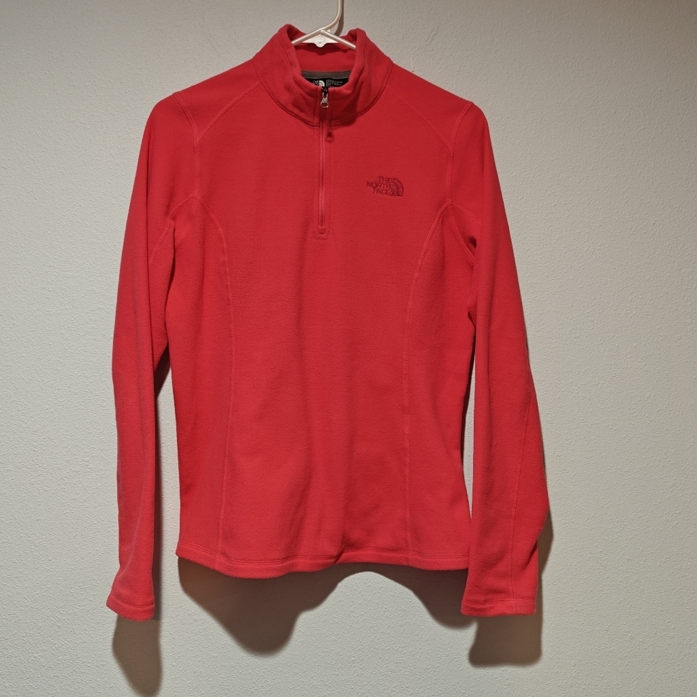 Quarter Zip Fleece Jacket Hot Pink 0 - Picture 2 of 3